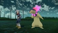 Hisuian Typhlosion as it appears in Pokemon Legends: Arceus (Image via Game Freak)